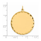 Sterling Silver GP Engraveable Round Polished Disc Charm