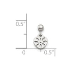 Mio Memento Sterling Silver Dangle Heart Charm