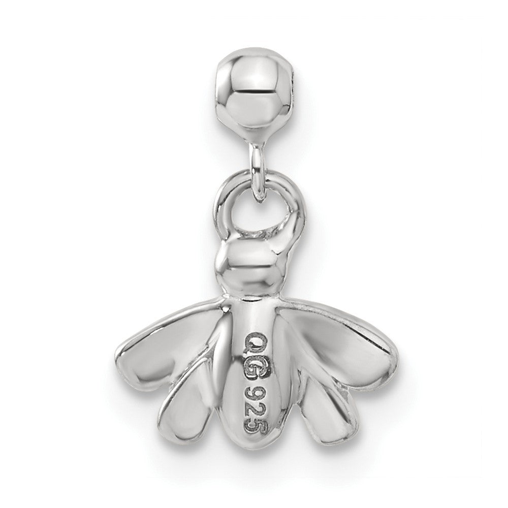 Mio Memento Sterling Silver Crystal Enamel Dangle Bee Charm