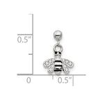 Mio Memento Sterling Silver Crystal Enamel Dangle Bee Charm