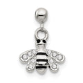 Mio Memento Sterling Silver Crystal Enamel Dangle Bee Charm