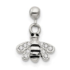 Mio Memento Sterling Silver Crystal Enamel Dangle Bee Charm