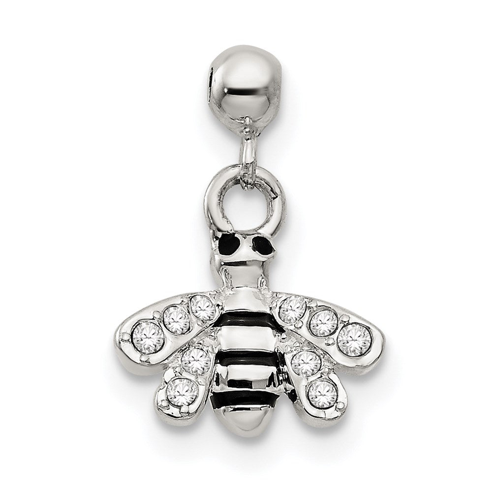 Mio Memento Sterling Silver Crystal Enamel Dangle Bee Charm