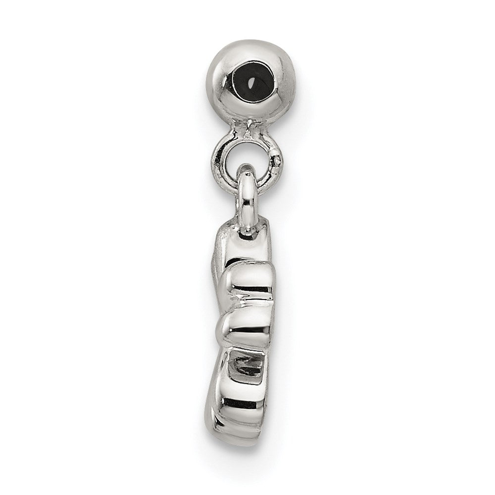 Mio Memento Sterling Silver Crystal Dangle Clover Charm