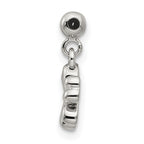 Mio Memento Sterling Silver Crystal Dangle Clover Charm