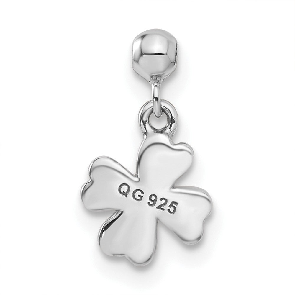 Mio Memento Sterling Silver Crystal Dangle Clover Charm