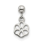 Mio Memento Sterling Silver Dangle Flower Charm