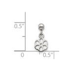 Mio Memento Sterling Silver Dangle Flower Charm