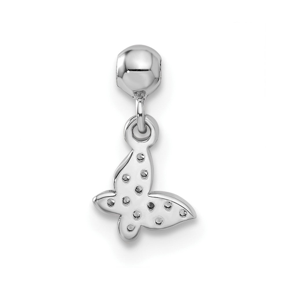 Mio Memento Sterling Silver CZ Dangle Butterfly Charm