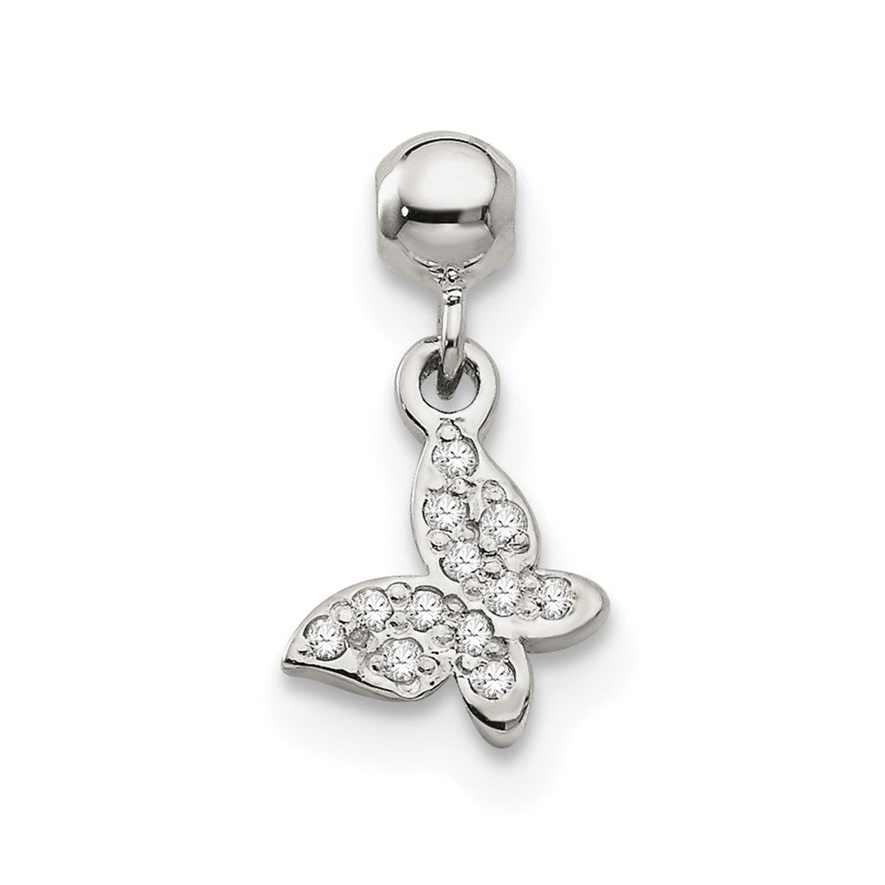 Mio Memento Sterling Silver CZ Dangle Butterfly Charm