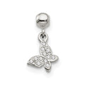 Mio Memento Sterling Silver CZ Dangle Butterfly Charm