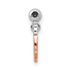 Mio Memento Sterling Silver Rhodium-plated Rose-tone Butterfly Charm