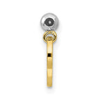 Mio Memento Sterling Silver Rhodium-plated Gold-tone Dangle Wing Charm