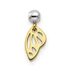 Mio Memento Sterling Silver Rhodium-plated Gold-tone Dangle Wing Charm