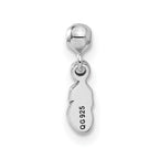 Mio Memento Sterling Silver Dangle Feather Charm