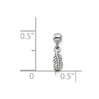 Mio Memento Sterling Silver Dangle Feather Charm
