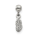 Mio Memento Sterling Silver Dangle Feather Charm