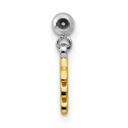 Mio Memento Sterling Silver Rhodium-plated Gold-tone Dangle Leave Charm