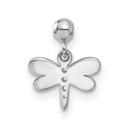 Mio Memento Sterling Silver Enamel CZ Dangle Dragonfly Charm