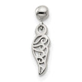 Mio Memento Sterling Silver Dangle Wing Charm