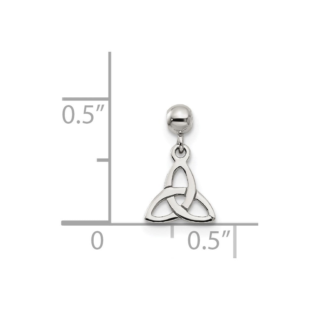 Mio Memento Sterling Silver Dangle Trinity Knot Charm