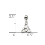 Mio Memento Sterling Silver Dangle Trinity Knot Charm