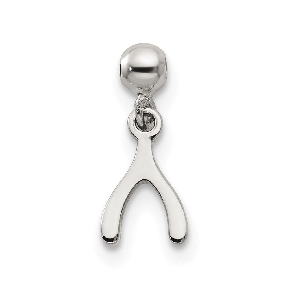 Mio Memento Sterling Silver Dangle Wish Bone Charm