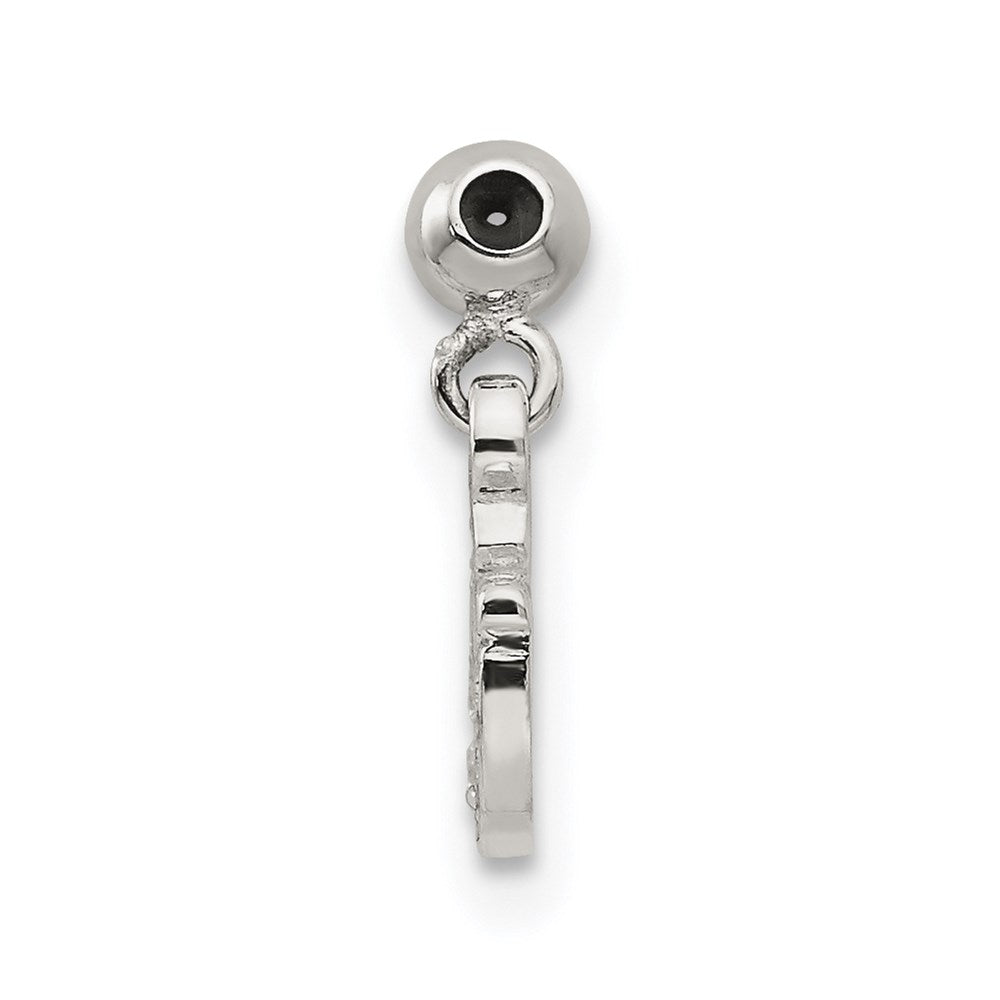 Mio Memento Sterling Silver CZ Dangle Horseshoe Charm