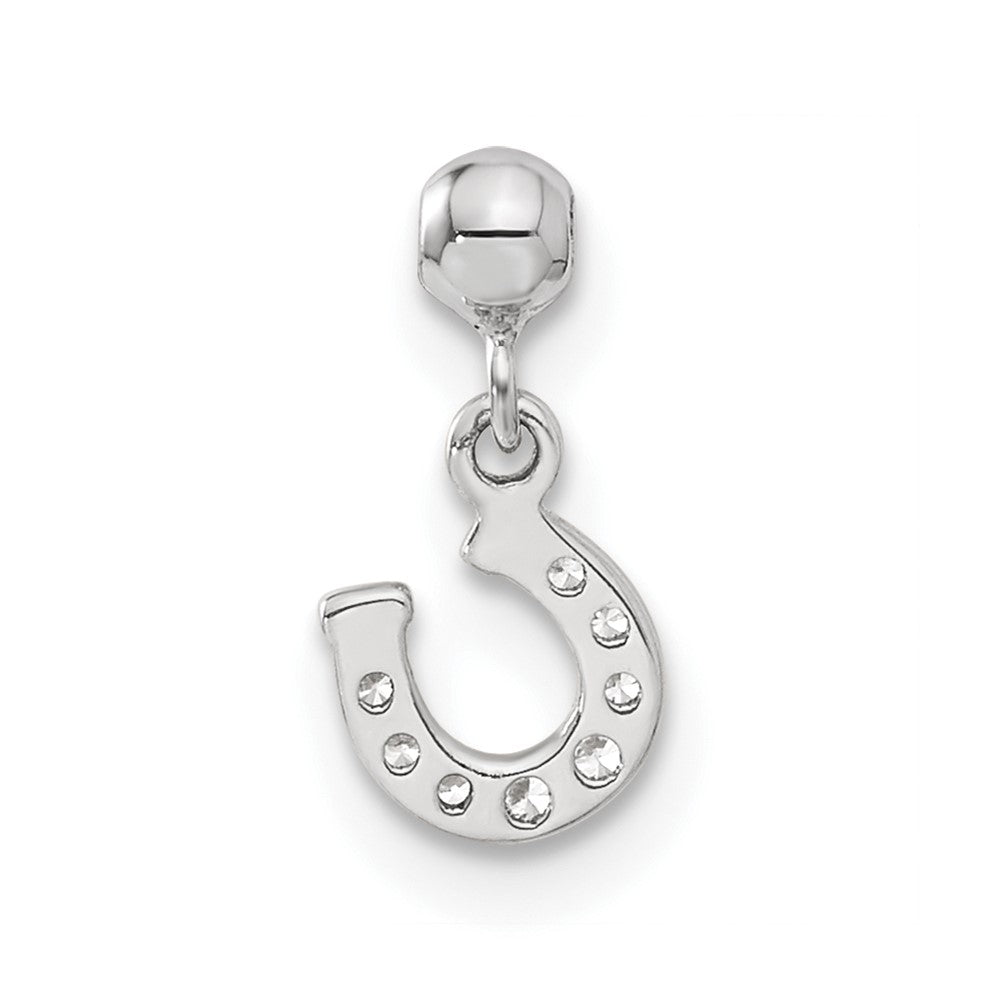 Mio Memento Sterling Silver CZ Dangle Horseshoe Charm