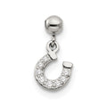 Mio Memento Sterling Silver CZ Dangle Horseshoe Charm