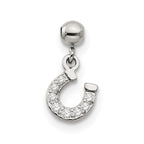 Mio Memento Sterling Silver CZ Dangle Horseshoe Charm