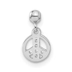 Mio Memento Sterling Silver CZ Dangle Peace Charm