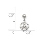 Mio Memento Sterling Silver CZ Dangle Peace Charm