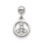Mio Memento Sterling Silver CZ Dangle Peace Charm