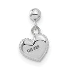 Mio Memento Sterling Silver Enamel Dangle Love Heart Charm