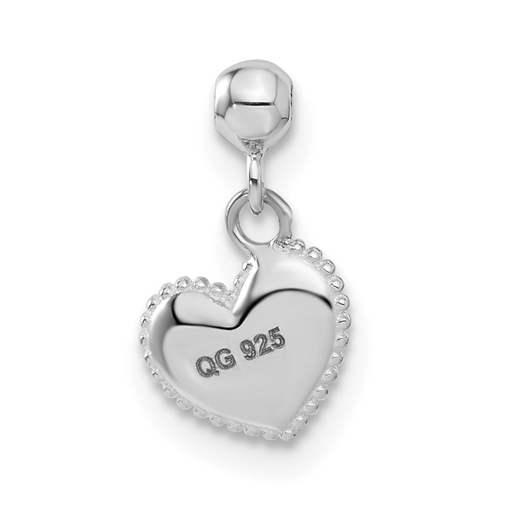 Mio Memento Sterling Silver Enamel Dangle Love Heart Charm