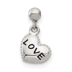 Mio Memento Sterling Silver Enamel Dangle Love Heart Charm
