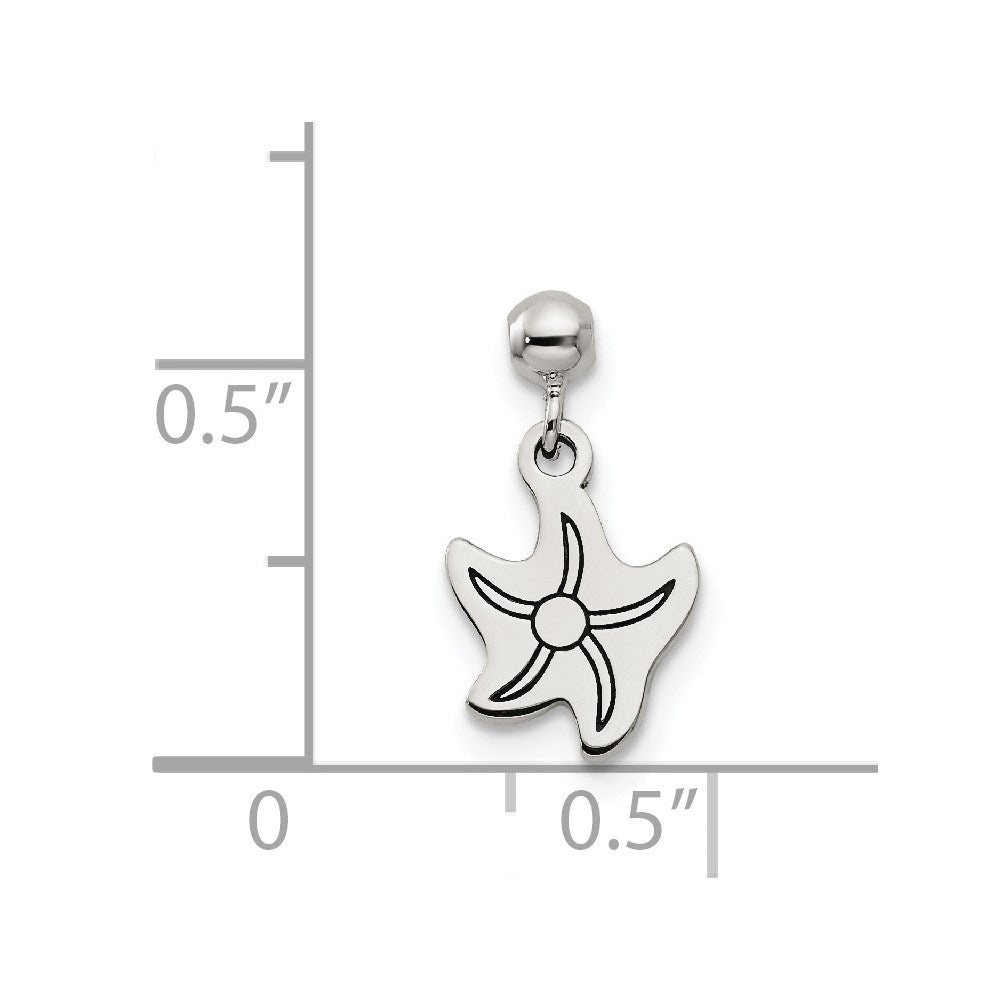 Mio Memento Sterling Silver Dangle Starfish Charm