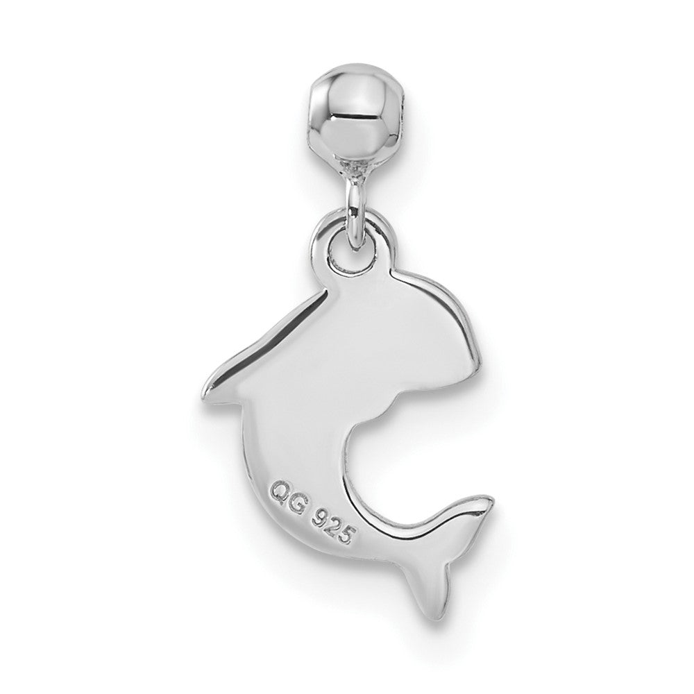 Mio Memento Sterling Silver Enamel Dangle Whale Charm