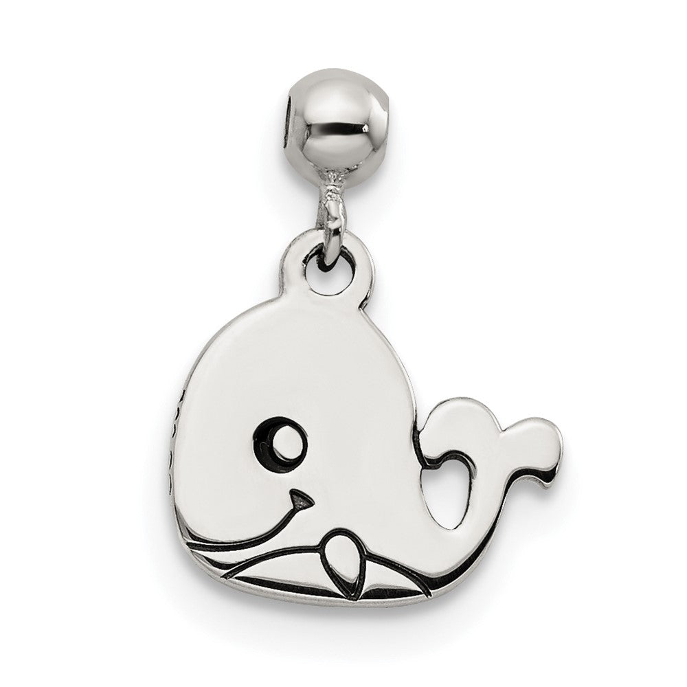 Mio Memento Sterling Silver Enamel Dangle Whale Charm