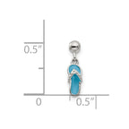 Mio Memento Sterling Silver Enamel Dangle Sandal Charm