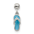 Mio Memento Sterling Silver Enamel Dangle Sandal Charm