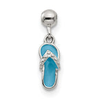 Mio Memento Sterling Silver Enamel Dangle Sandal Charm
