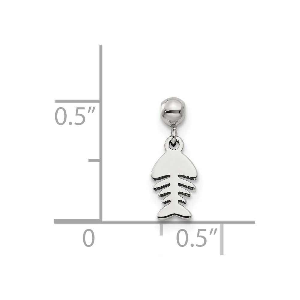 Mio Memento Sterling Silver Dangle Fish Charm