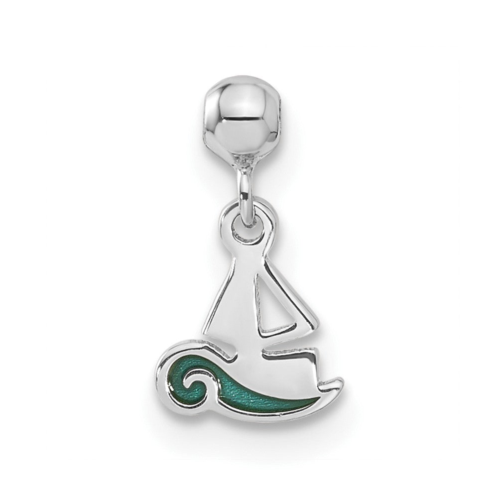 Mio Memento Sterling Silver Enamel Dangle Boat Charm