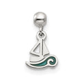 Mio Memento Sterling Silver Enamel Dangle Boat Charm