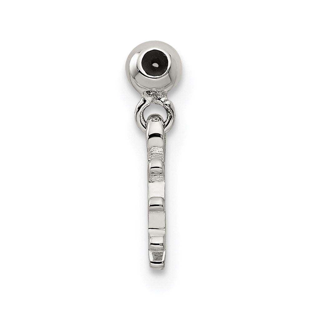 Mio Memento Sterling Silver Blue CZ Dangle Ship Charm
