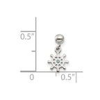 Mio Memento Sterling Silver Blue CZ Dangle Ship Charm