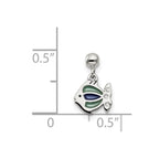 Mio Memento Sterling Silver Enamel Dangle Fish Charm