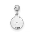 Mio Memento Sterling Silver Enamel CZ Dangle Compass Charm